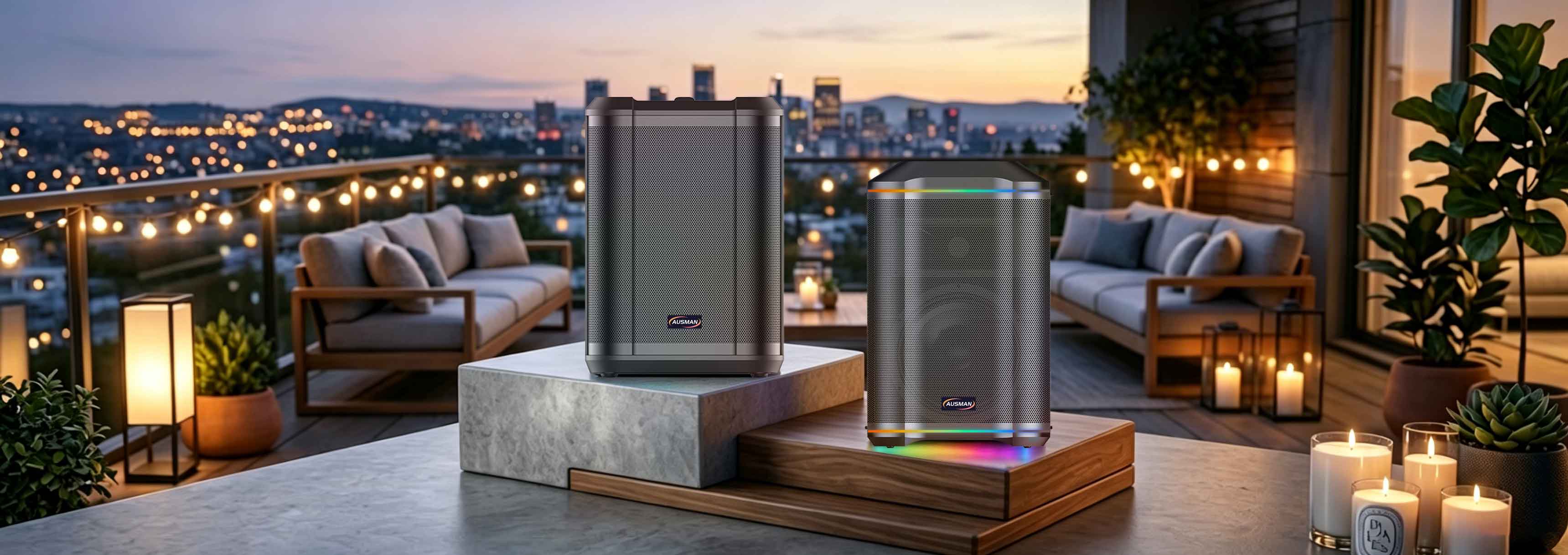 Sleek Tower Speaker by audio speaker brand Ausman - Powering Your Home Audio - Visual Experience with Intense Sound