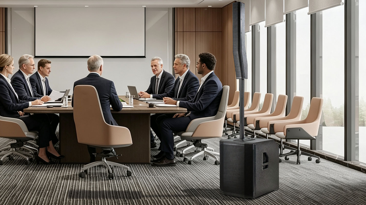 Ausman wholesale column PA speaker system for commercial meeting room audio solutions