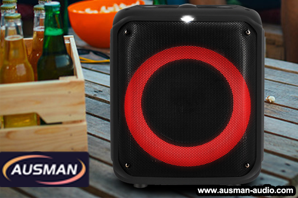 altavoz portátil para fiestas AUSMAN AST309 con cerveza