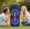 Altavoces de karaoke con carrito para eventos al aire libre