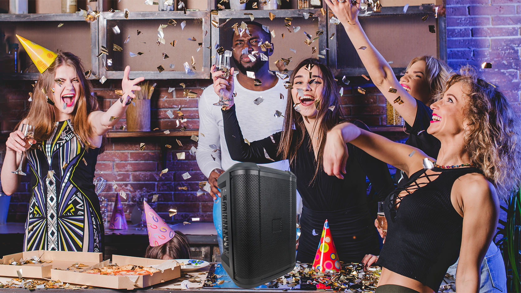 pa system used in birthday party