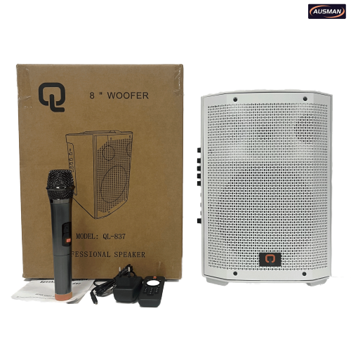Versatile White Plastic Portable Bluetooth Speaker for Party