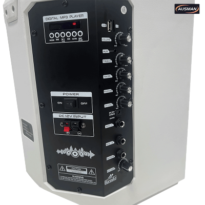 Versatile White Plastic Portable Bluetooth Speaker for Party