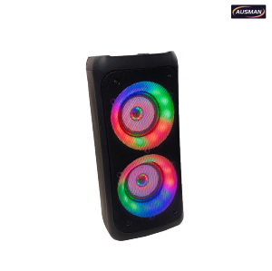 Premium Portable Wireless Bluetooth Speaker With LED Lights & Wired Mic