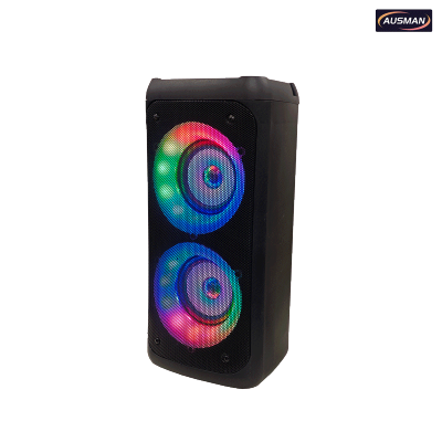 Premium Portable Wireless Bluetooth Speaker With LED Lights & Wired Mic