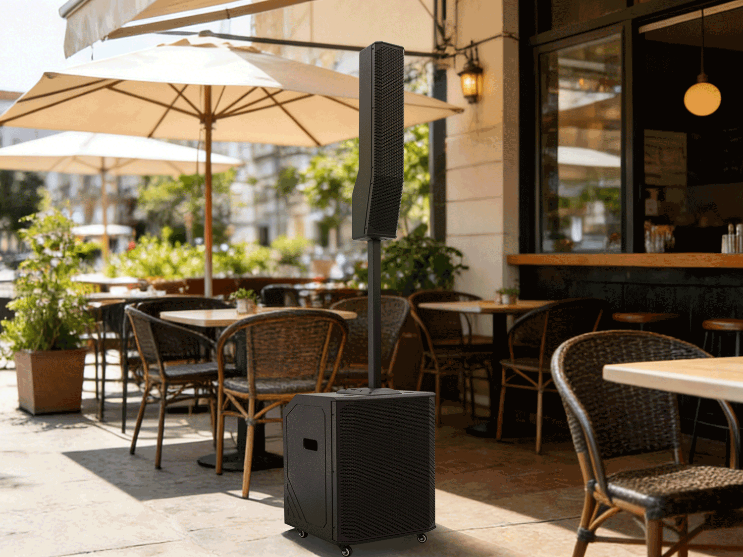 portable column speaker