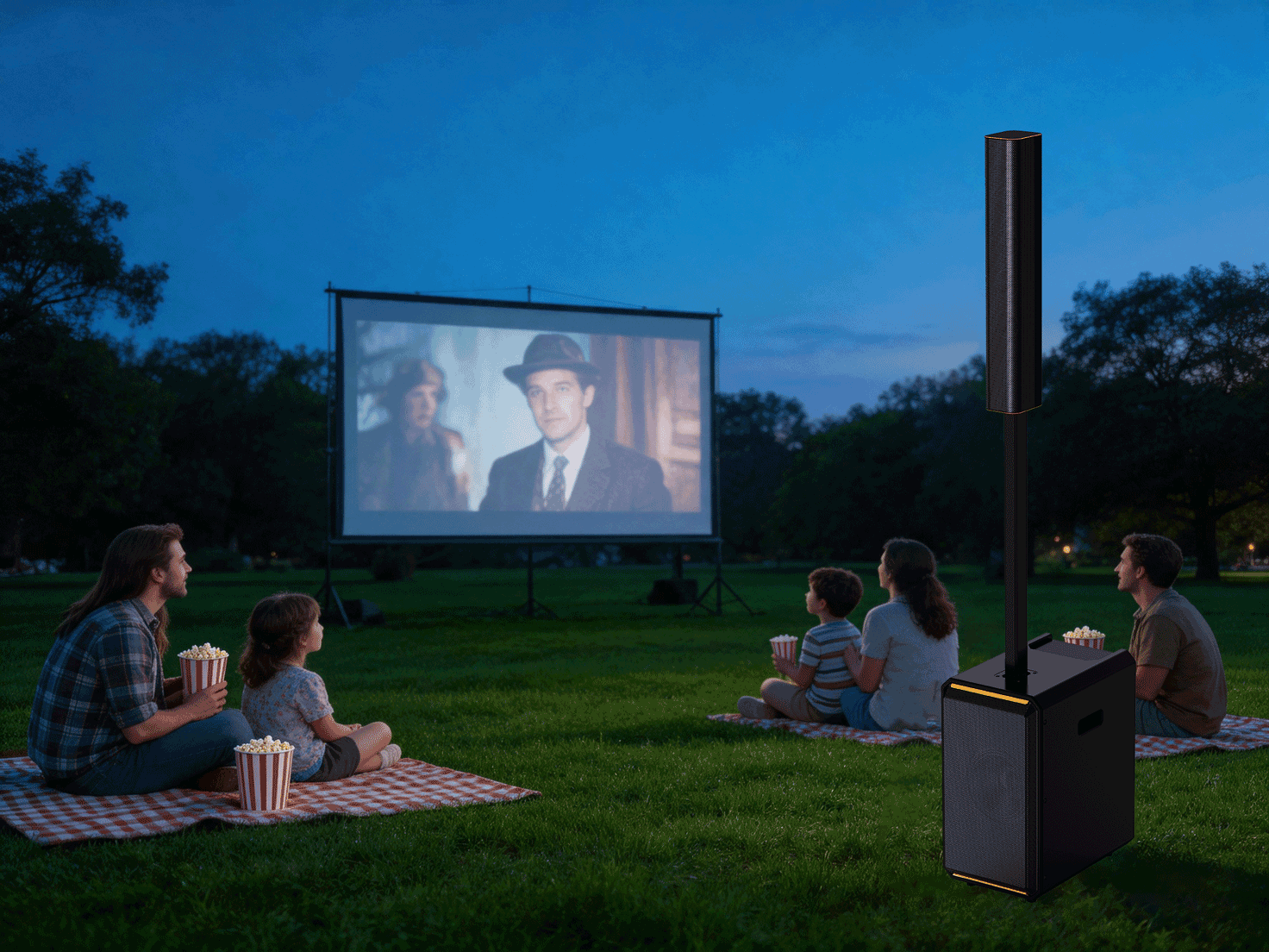portable column speaker