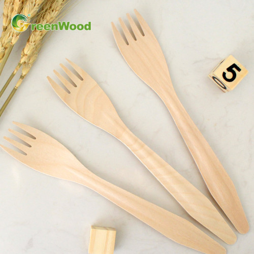 165mm Eco-Friendly Birch Wood Disposable Forks | Birch Wood | Biodegradable and Compostable