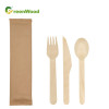 Wooden Disposable Cutlery Set Wholesale | Paper Bag OEM | Eco-friendly Biodegradable Cutlery