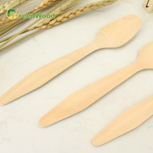 185mm Wooden Disposable Spoon Wholesale | Increase and Thicken | Disposable Biodegradable Spoon