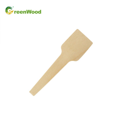 70mm Wooden Disposable Mini Scoop Wholesale | Ice Cream Scoop Wooden Spoon | FSC Standards Biodegradable Mini Scoop