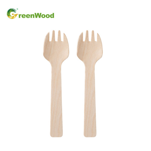 105mm Wooden Disposable Spork Wholesale | Biodegradable Disposable Wooden Fork and Spoon Manufacturers | OEM Solution Solver