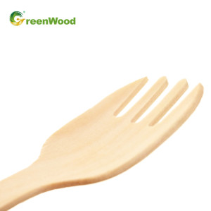 105mm Wooden Disposable Spork Wholesale | Biodegradable Disposable Wooden Fork and Spoon Manufacturers | OEM Solution Solver