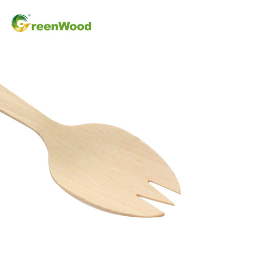 147mm Wooden Disposable Spork Wholesale | Disposable Spork Manufacturers | Biodegradable Wooden Spork in Europe
