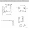 Safety light curtain DK-QT series accessories for QA-02 swivel fastening brackets