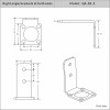 Safety light curtain DK-QT series accessories for QA-02 swivel fastening brackets