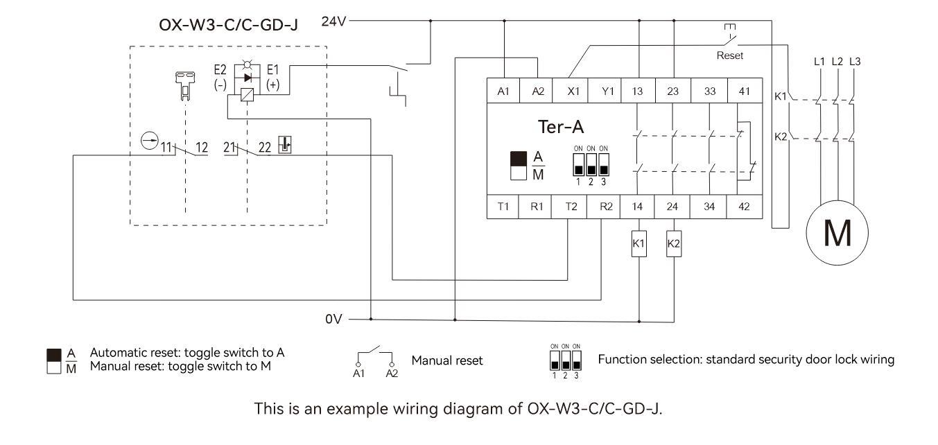 The Safety Door Lock And Ter-A Wiring Diagram Between