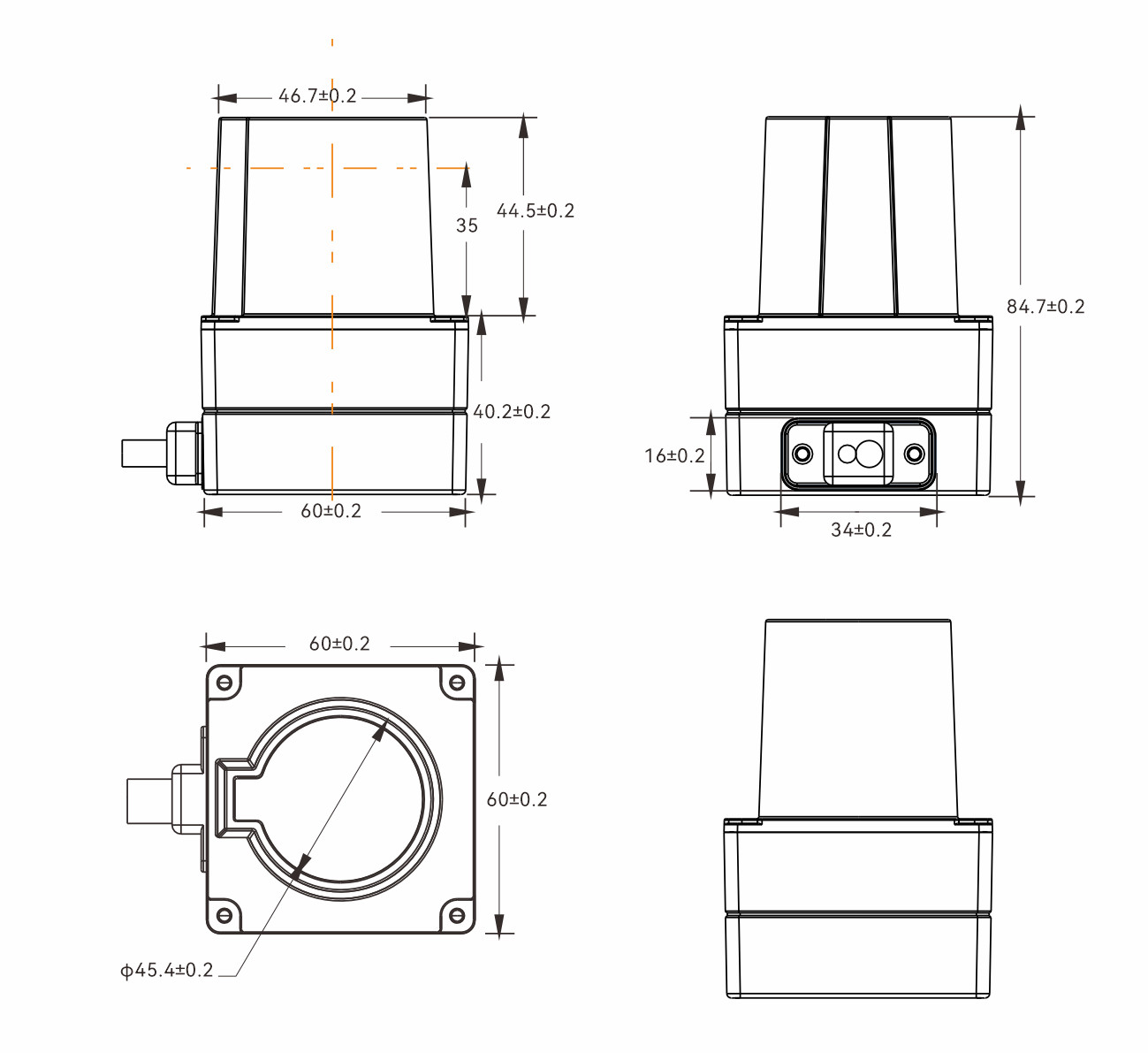 LiDAR sensors dimension