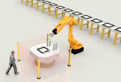 Application of DADISICK QSA26/40-1000 2B3L Safety Light Curtains in Multi-Axis Access Protection for Robotic Arms