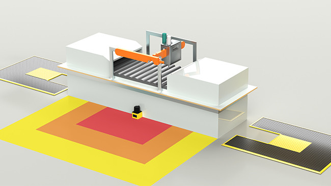 Safety mat and Lidar Protection in hazardous work areas