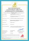 UDEM Certificate of Ultrasonic sensors (CE marking)