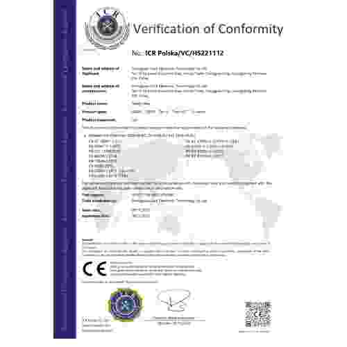 ICR Certificate of Safety Relay (CE marking)