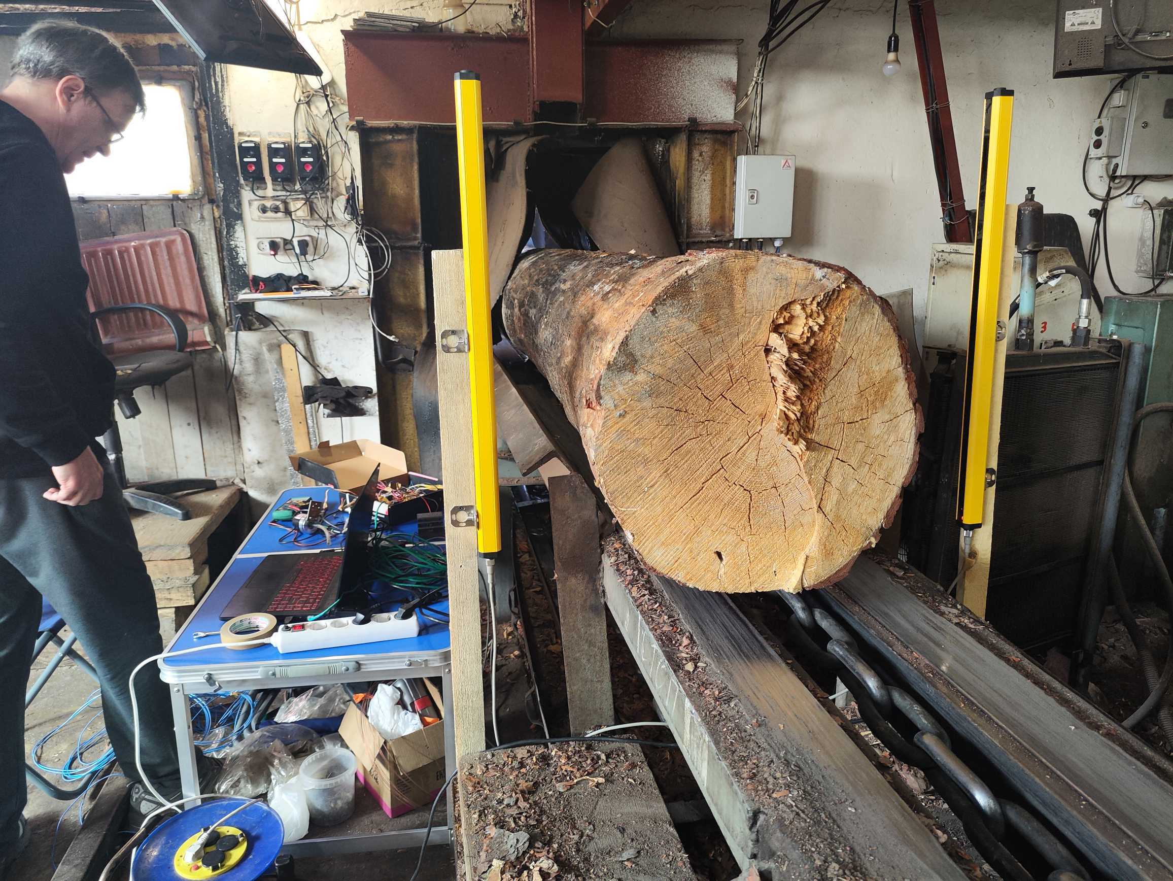 Application case | Measuring Light Curtains in Woodworking Machinery: Log Diameter, Length Detection, Cutting Sorting, and Deformation Detection