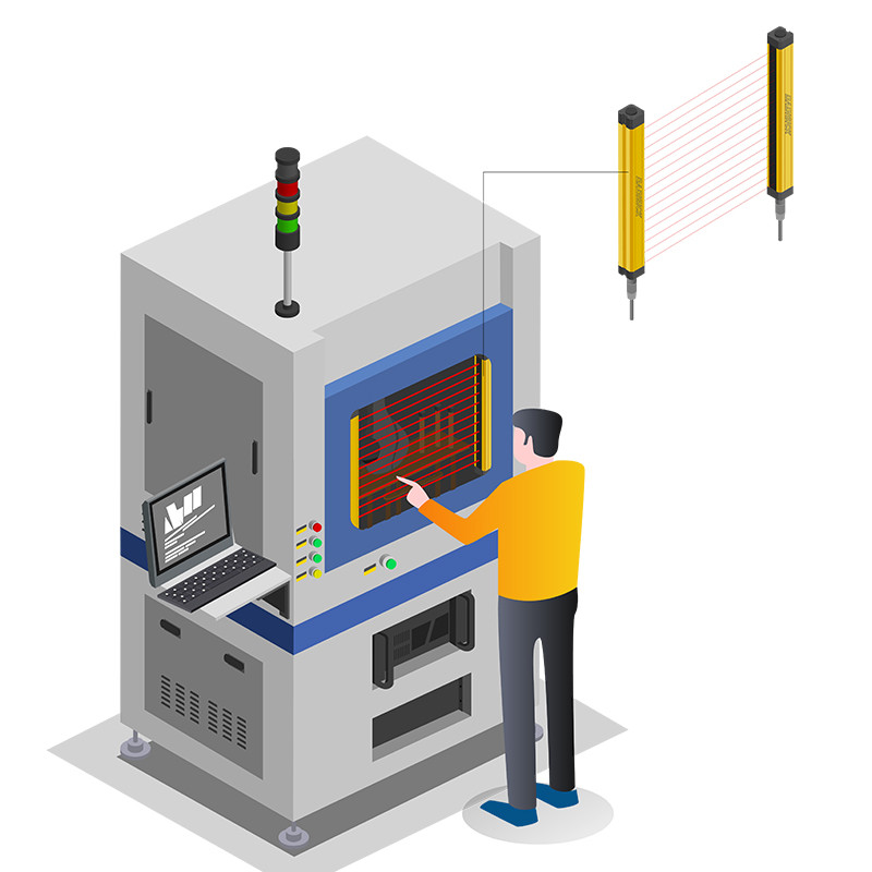 Application of Economical Safety Light Curtain in the Protection of Dangerous Points in Test Stations