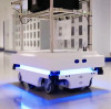 AGV Mobile Robot with Ultrasonic Radar Collision Avoidance Sensor
