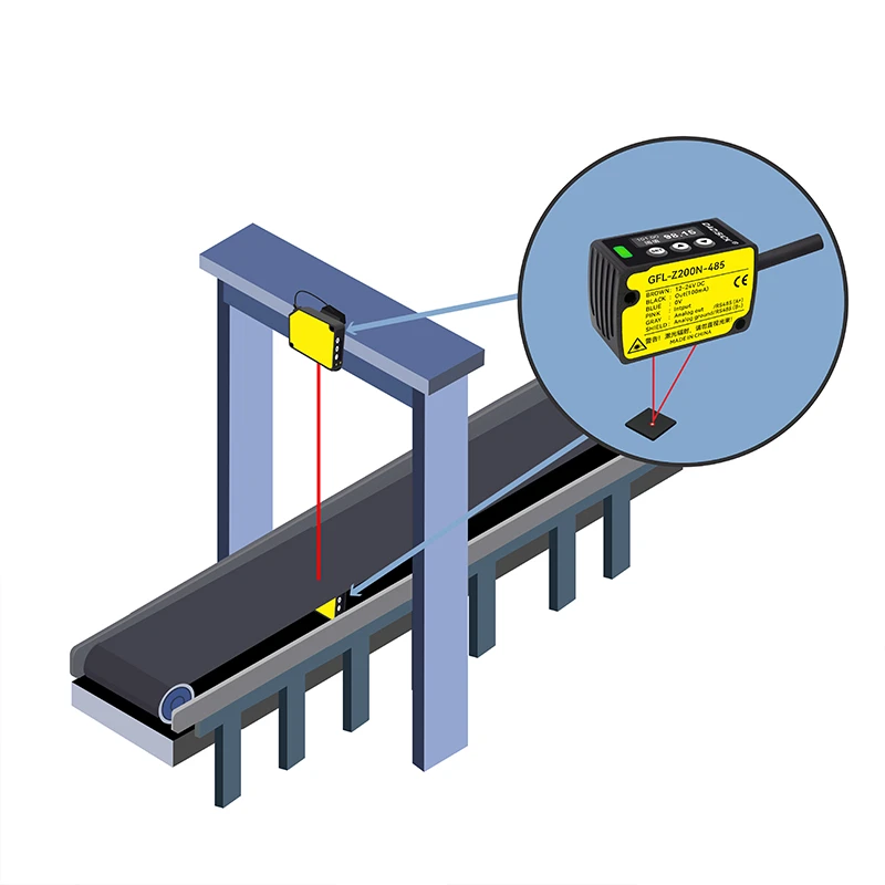 Fast response laser displacement sensor