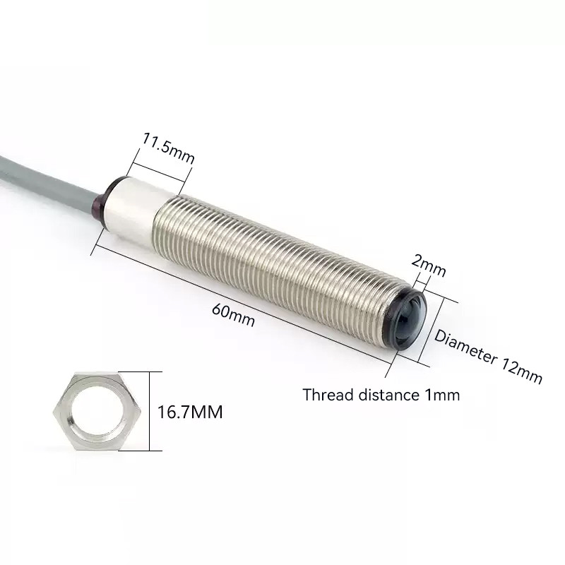 Photoelectric Sensors Through-beam GM12 Series Dimensions