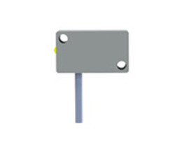 Czujnik zbliżeniowy indukcyjny kwadratowy | LE28 kątowy wstępnie okablowany, nieekranowany, kwadratowy, 28x16x10mm, kabel 2 metry | DADISICK