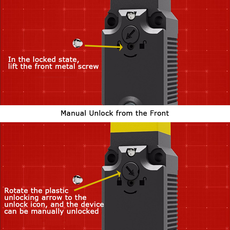 Safety Switch Front Manual Unlocking