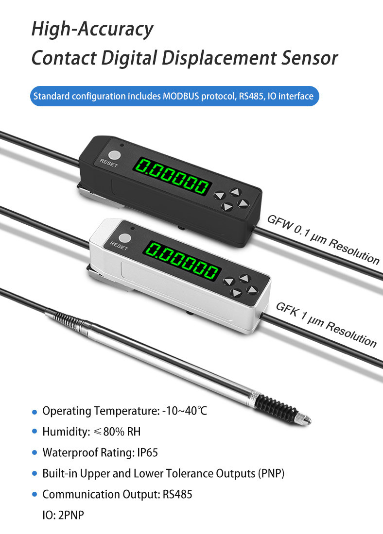 High-Accuracy Contact Digital Displacement Sensor GFK & GFW Series