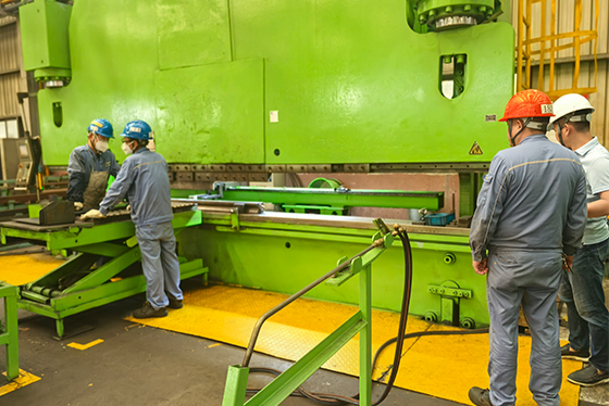 Long distance protection for large bending machines