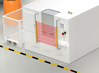 Lichtvorhang zum Schutz automatisierter Produktionslinien