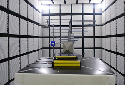 Lichtvorhang-Emissionstest