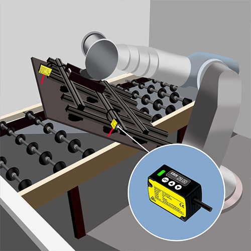 laser displacement sensor application: Positioning & Stroke Control