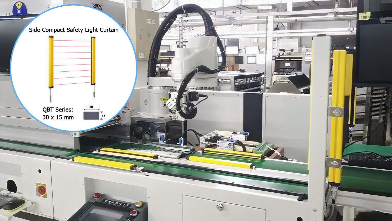 Side Compact Safety Light Curtain application