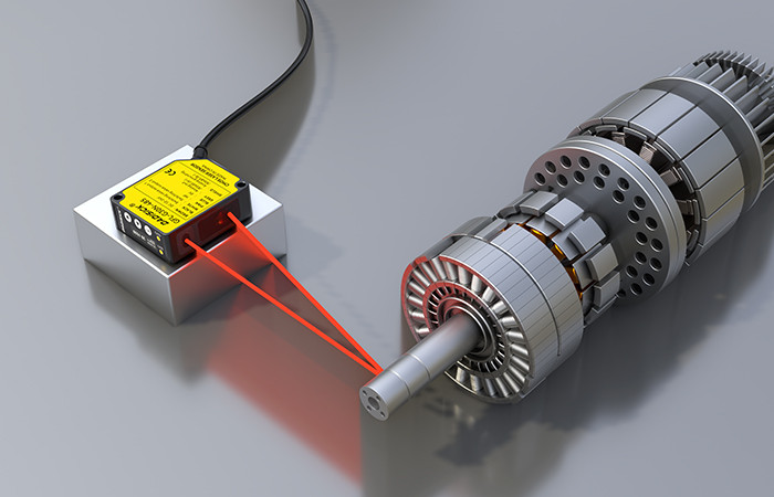 DADISICK laser displacement sensors can detect motor shaft vibration amplitude.