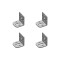 Cascade safety light curtain QT4 series accessories for QT4-09 Top and bottom brackets