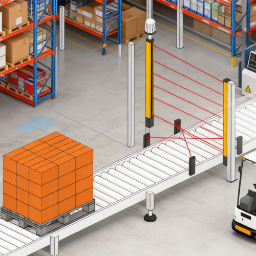 What is the muting function of a safety light curtain?