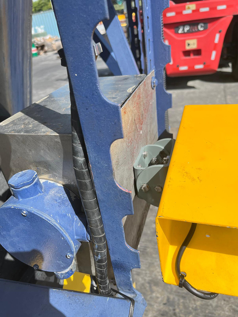 Safety LiDAR installed on front of port AGV