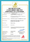 UDEM Certificate of Ultrasonic sensors (CE marking)