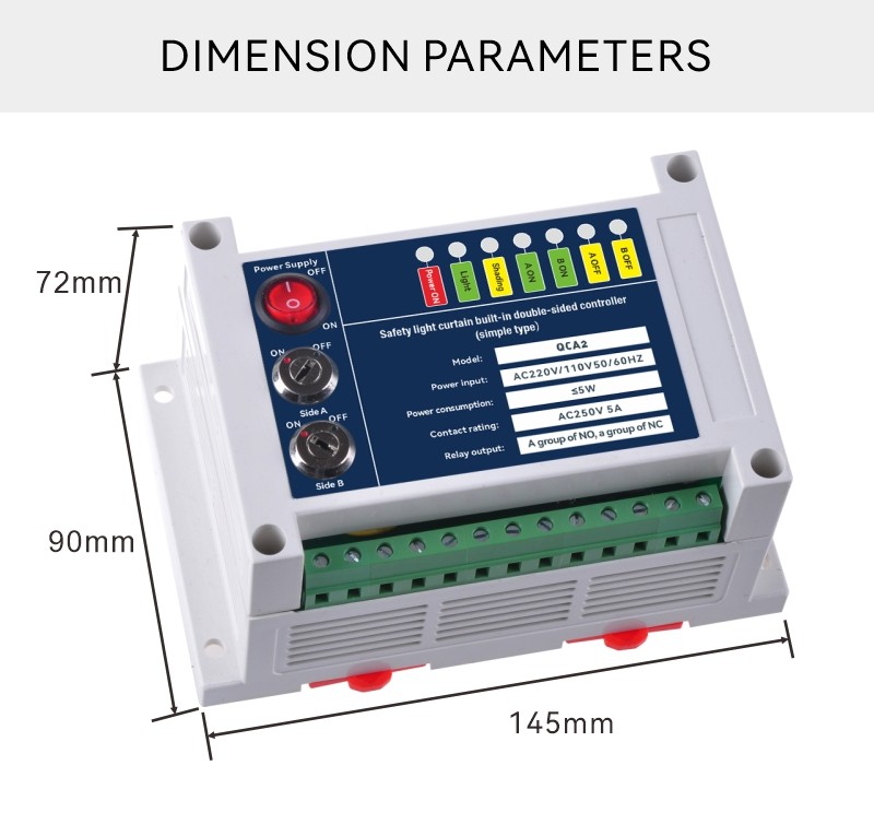 QCA2 Controller Dimensional Drawing