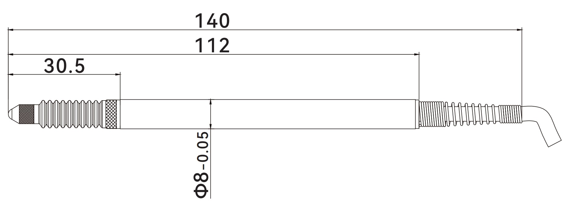 GFJ-01 Controller Size Distance Measurement Sensor Dimension