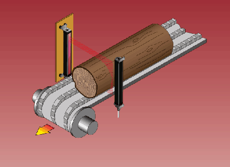 Safety Light Curtains in Wood Shape Dimension Measurement