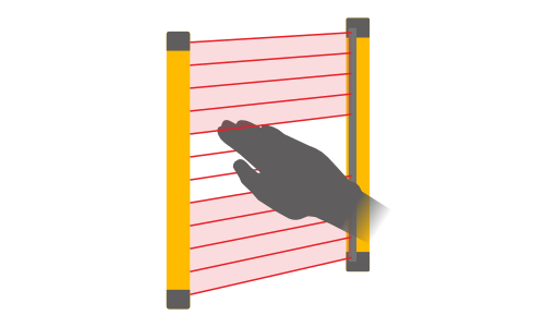 20mm resolution light curtain safety barrier