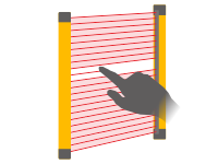 Finger protection safety light curtain