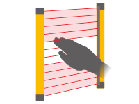 Hand protection safety light curtain
